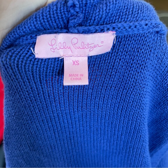 Lilly Pulitzer Abbott Cotton Sweater Vest in Bomber Blue - Picture 7 of 10